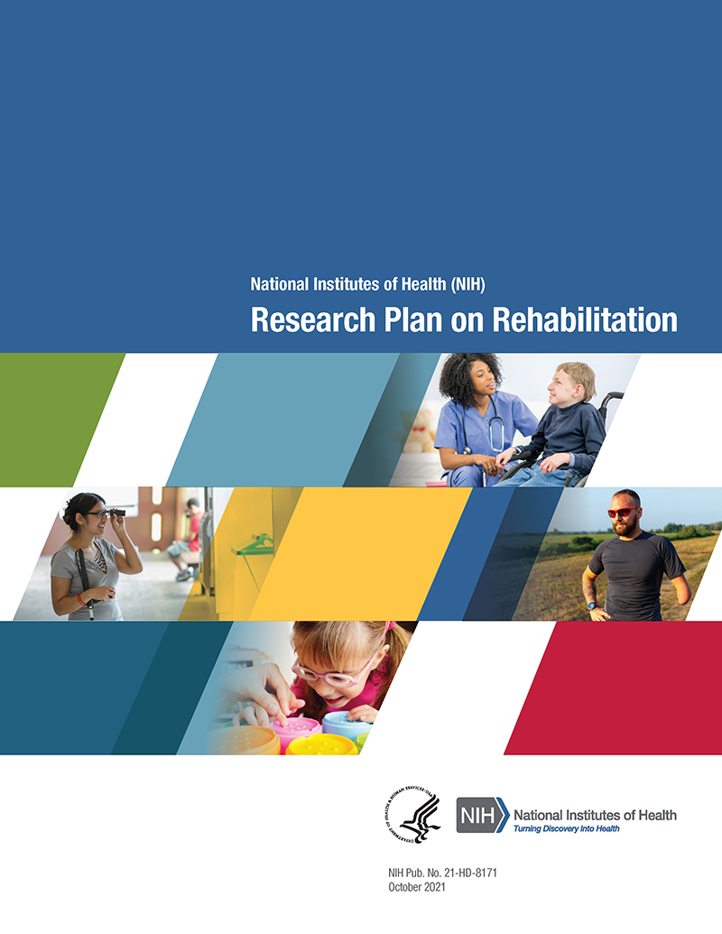 Portada del Plan de investigación sobre la rehabilitación de los NIH.